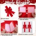 6 Pieces Large Velvety Red Christmas Cabinet Bows, Christma Red Ribbon Easy to Install on Cabinet Door for Kitchen Christma Decoration Holiday Cabinet Bows Christmas Party Supplies
