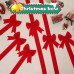 6 Pieces Large Velvety Red Christmas Cabinet Bows, Christma Red Ribbon Easy to Install on Cabinet Door for Kitchen Christma Decoration Holiday Cabinet Bows Christmas Party Supplies