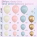 Gender Reveal Balloon Arch Kit, 144PCS Dusty Pink and Blue Balloons Chrome Gold Sand White Balloons for Gender Reveal Boho Bachelorette Birthday Wedding Bridal Bear Theme Decorations