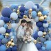 Dusty Blue Gold Balloons Arch Kit, Double Stuffed Pastel Balloon Arch Pastel Light Dark Denim Pale Blue Balloons With Blue Gold Balloons for Birthday Wedding Graduation Party Decorations Dusty Blue Gold Balloons Arch Kit, Double Stuffed Pastel Balloon Arch Pastel Light Dark Denim Pale Blue Balloons With Blue Gold Balloons for Birthday Wedding Graduation Party Decorations