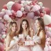 Dusty Rose Pink Balloon Arch Kit, Double Stuffed Pastel Light Pink Balloons With Peach Blush Beige Light Muave Balloon for Birthday Wedding Graduation Party Decorations Dusty Rose Pink Balloon Arch Kit, Double Stuffed Pastel Light Pink Balloons With Peach Blush Beige Light Muave Balloon for Birthday Wedding Graduation Party Decorations