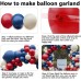 Red White Blue Balloons Arch Kit, Double Stuffed Dark Ruby Red Navy Blue Ivory White Balloons Garland for Patriotic Baseball Graduation Nautical Birthday Party Decoration Red White Blue Balloons Arch Kit, Double Stuffed Dark Ruby Red Navy Blue Ivory White Balloons Garland for Patriotic Baseball Graduation Nautical Birthday Party Decoration