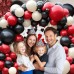 Red Black And White Balloons Garland Arch Kit, Double Stuffed Ruby Ivory Red White And Black Balloons Arch Kit for Birthday Anniversary Graduation Wedding Party Decoration Red Black And White Balloons Garland Arch Kit, Double Stuffed Ruby Ivory Red White And Black Balloons Arch Kit for Birthday Anniversary Graduation Wedding Party Decoration