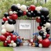 Red Black And White Balloons Garland Arch Kit, Double Stuffed Ruby Ivory Red White And Black Balloons Arch Kit for Birthday Anniversary Graduation Wedding Party Decoration Red Black And White Balloons Garland Arch Kit, Double Stuffed Ruby Ivory Red White And Black Balloons Arch Kit for Birthday Anniversary Graduation Wedding Party Decoration