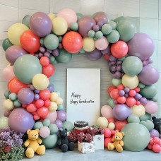 Dusty Green Purple Pink Yellow Balloons Arch Kit, Double Stuffed Pastel Balloon Garland with Lavender Lilac Yellow Green Red Latex Balloons for Birthday Baby Shower Wedding Anniversary Decorations. Dusty Green Purple Pink Yellow Balloons Arch Kit, Double Stuffed Pastel Balloon Garland with Lavender Lilac Yellow Green Red Latex Balloons for Birthday Baby Shower Wedding Anniversary Decorations.