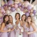Purple Pink Beige Balloons Arch Kit, Double Stuffed Purple and Pink Balloon Garland with White Sand Lavender Rose Metallic Gold Balloons for Weddings Birthdays Party Decoration