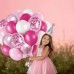 Hot Pink White Balloons Set, Include 50pcs 12inch Pastel Light Pink Confetti White Latex Balloons and Metallic Pink Balloon with Ribbons for Birthday Wedding Princess Party Decorations Hot Pink White Balloons Set, Include 50pcs 12inch Pastel Light Pink Confetti White Latex Balloons and Metallic Pink Balloon with Ribbons for Birthday Wedding Princess Party Decorations