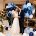 Navy Blue White Balloons Set, Include 50pcs 12inch Metallic Blue Balloons and Pastel Dark Light Blue White Latex Balloons with Blue Confetti Balloon for Birthday Party Wedding Decorations. Navy Blue White Balloons Set, Include 50pcs 12inch Metallic Blue Balloons and Pastel Dark Light Blue White Latex Balloons with Blue Confetti Balloon for Birthday Party Wedding Decorations.