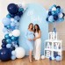 Navy Blue White Balloons Set, Include 50pcs 12inch Metallic Blue Balloons and Pastel Dark Light Blue White Latex Balloons with Blue Confetti Balloon for Birthday Party Wedding Decorations. Navy Blue White Balloons Set, Include 50pcs 12inch Metallic Blue Balloons and Pastel Dark Light Blue White Latex Balloons with Blue Confetti Balloon for Birthday Party Wedding Decorations.