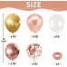 Rose Gold Confetti White Balloons Set, Include 50pcs Rose Metallic Balloons and White Rose Gold Confetti Latex Balloon with Rose Gold Ribbons for Birthday Party Wedding Bridal Shower Decorations Rose Gold Confetti White Balloons Set, Include 50pcs Rose Metallic Balloons and White Rose Gold Confetti Latex Balloon with Rose Gold Ribbons for Birthday Party Wedding Bridal Shower Decorations
