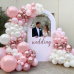 Pink and White Balloons Arch Kit, Double Stuffed Pastel Pink Balloon Garland Include Light Pearl Pink White and Metallic Pink Balloons for Wedding Birthday Party Bridal Shower Decorations Pink and White Balloons Arch Kit, Double Stuffed Pastel Pink Balloon Garland Include Light Pearl Pink White and Metallic Pink Balloons for Wedding Birthday Party Bridal Shower Decorations