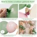 Pink and Green Balloon Arch Kit, Pink White and Green Balloon Arch Kit with Mixed Size Sage Green Pastel Pink Sand White Light Orange Balloons for Wedding Birthday Party Bridal Shower Decorations
