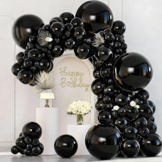 Black Balloon Arch Kit, 133pcs Latex Balloons in 36in,18in,12in,10in,5in Different Size Black Balloons with Set for Birthday Halloween Wedding New Year’s Decorations Black Balloon Arch Kit, 133pcs Latex Balloons in 36in,18in,12in,10in,5in Different Size Black Balloons with Set for Birthday Halloween Wedding New Year’s Decorations