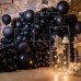 Black Balloon Arch Kit, 133pcs Latex Balloons in 36in,18in,12in,10in,5in Different Size Black Balloons with Set for Birthday Halloween Wedding New Year’s Decorations Black Balloon Arch Kit, 133pcs Latex Balloons in 36in,18in,12in,10in,5in Different Size Black Balloons with Set for Birthday Halloween Wedding New Year’s Decorations