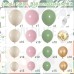Sage Green Pink Balloon Arch Kit, Olive Green Light Pink Sand White Blush Metallic Gold Balloons with Gold Confetti Balloons for Girl Birthday Woodland Jungle Safari Decorations Sage Green Pink Balloon Arch Kit, Olive Green Light Pink Sand White Blush Metallic Gold Balloons with Gold Confetti Balloons for Girl Birthday Woodland Jungle Safari Decorations