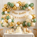 Sage Green White Gold Balloons, 50pcs Olive Green Gold Metallic Sand White Balloons with Gold Confetti Balloons for Wedding Bridal Shower Safari Birthday Party Decorations Sage Green White Gold Balloons, 50pcs Olive Green Gold Metallic Sand White Balloons with Gold Confetti Balloons for Wedding Bridal Shower Safari Birthday Party Decorations