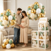 Sage Green White Gold Balloons, 50pcs Olive Green Gold Metallic Sand White Balloons with Gold Confetti Balloons for Wedding Bridal Shower Safari Birthday Party Decorations Sage Green White Gold Balloons, 50pcs Olive Green Gold Metallic Sand White Balloons with Gold Confetti Balloons for Wedding Bridal Shower Safari Birthday Party Decorations