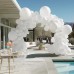 White Balloon Arch Kit, 133pcs Matte White Latex Balloons in 36in,18in,12in,10in,5in Different Sizes for Birthday Party Bridal Showers Wedding Decorations.