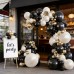 Black Gold Balloon Arch Kit, Double Stuffed 129 Pcs Black and Gold Balloons Garland with Chrome Gold Pearl White and Black Balloons for Wedding Birthday Company Event New Year's party Party Decoration Black Gold Balloon Arch Kit, Double Stuffed 129 Pcs Black and Gold Balloons Garland with Chrome Gold Pearl White and Black Balloons for Wedding Birthday Company Event New Year's party Party Decoration