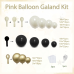 Black Gold Balloon Arch Kit, Double Stuffed 129 Pcs Black and Gold Balloons Garland with Chrome Gold Pearl White and Black Balloons for Wedding Birthday Company Event New Year's party Party Decoration