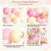 Pastel Pink Yellow Balloons Latex Arch Kit, Party Decoration. Pastel Pink Yellow Balloons Latex Arch Kit, Party Decoration.