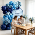 Blocesa Blue Balloons Arch Kit, Metallic Blue Latex for Party Decoration