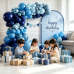 Blocesa Blue Balloons Arch Kit, Metallic Blue Latex for Party Decoration