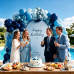 Blocesa Blue Balloons Arch Kit, Metallic Blue Latex for Party Decoration