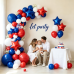 Red White and Blue Balloons Arch Kit Star/Confetti, Patriotic Decor Red White and Blue Balloons Arch Kit Star/Confetti, Patriotic Decor