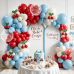 Blocesa Cherry Red White and Blue Balloons Arch Kit, Cherry Party Decor. Blocesa Cherry Red White and Blue Balloons Arch Kit, Cherry Party Decor.