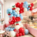 Blocesa Cherry Red White and Blue Balloons Arch Kit, Cherry Party Decor. Blocesa Cherry Red White and Blue Balloons Arch Kit, Cherry Party Decor.