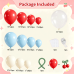 Blocesa Cherry Red White and Blue Balloons Arch Kit, Cherry Party Decor. Blocesa Cherry Red White and Blue Balloons Arch Kit, Cherry Party Decor.