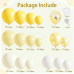 Yellow and White Balloons Arch Kit Double Stuffed,Party Decor. | Light Pastel Pearl Yellow White Sand Confetti Balloons Latex, for Baby Shower Birthday Wedding Lemon Summer Decoration.