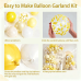 Yellow and White Balloons Arch Kit Double Stuffed,Party Decor. | Light Pastel Pearl Yellow White Sand Confetti Balloons Latex, for Baby Shower Birthday Wedding Lemon Summer Decoration.