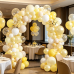 Yellow and White Balloons Arch Kit Double Stuffed,Party Decor. | Light Pastel Pearl Yellow White Sand Confetti Balloons Latex, for Baby Shower Birthday Wedding Lemon Summer Decoration.
