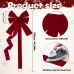 6 Pieces Large Velvet Burgundy Christmas Cabinet Ribbon Bows. Peel Stick. 6 Pieces Large Velvet Burgundy Christmas Cabinet Ribbon Bows. Peel Stick.