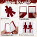 6 Pieces Large Velvet Burgundy Christmas Cabinet Ribbon Bows. Peel Stick. 6 Pieces Large Velvet Burgundy Christmas Cabinet Ribbon Bows. Peel Stick.